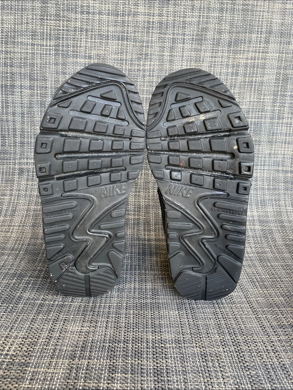 Nike Air Max 90 LTR Toddler Sneakers all-black leather Shoes size 10.5